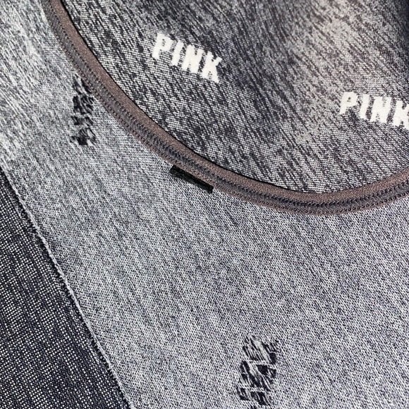 PINK Active Seamless Lightly Lined & Padded Sports Bra Gray Size Medium - Picture 3 of 6